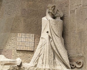 Bibelmotiv mit nebenstehendem Kryptogramm: Judas küsst Jesus. Doch was bedeuten die Zahlen? Bibelmotiv mit nebenstehendem Kryptogramm: Judas küsst Jesus. Doch was bedeuten die Zahlen?