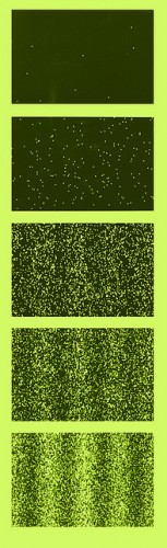 Ergebnisse eines Doppelspalt-Experiments