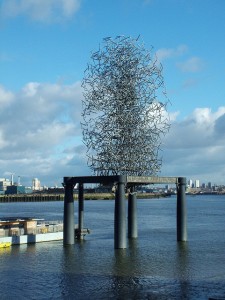 Quantum Cloud by Antony Gormely, Millenium Pier North Greenwich