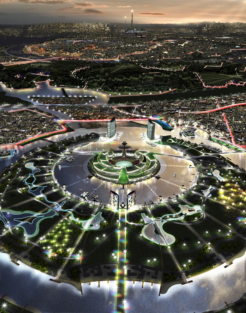 So könnte es bald schon in Dubai aussehen: Der neue Stadtteil Mohammed Bin Rashid Gardens bei Nacht So könnte es bald schon in Dubai aussehen: Der neue Stadtteil Mohammed Bin Rashid Gardens bei Nacht