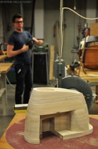 Holz-Espressomaschine im Bau Holz-Espressomaschine im Bau