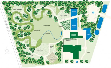 Landschaftsplan des Feng Shui Friedhofs in Fürstenzell