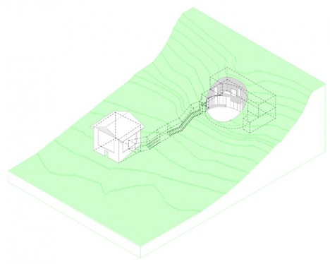Der Verbindungstunnel zwischen Stall und Haus