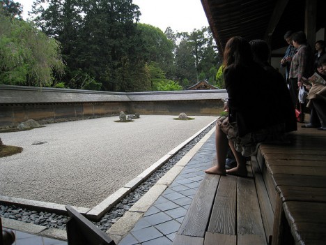 Zen-Garten im Ryōan-Ji Tempel, Kyoto, Japan