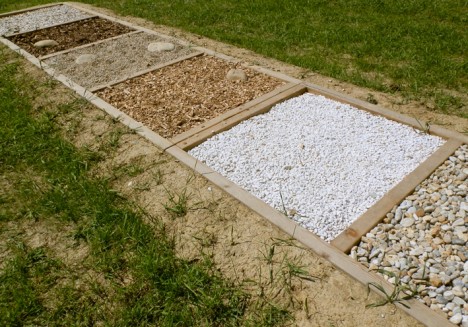 Verschiedene ungebundene Outdoor-Beläge, Foto (C) Irmgard Brottrager