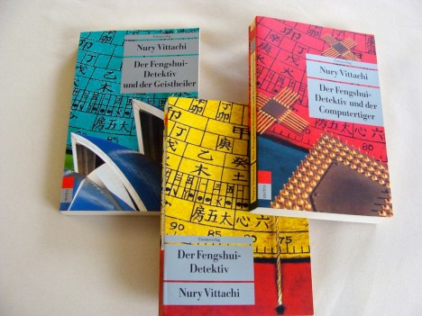 Drei der fünf Feng-Shui-Krimis von Nury Vittachi Foto: © Hedwig Seipel