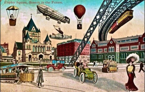 Wie nah sind Zukunftsszenarien an der Realität? - So malte man sich die Zukunft von Boston Anfang des 20. Jahrhunderts aus