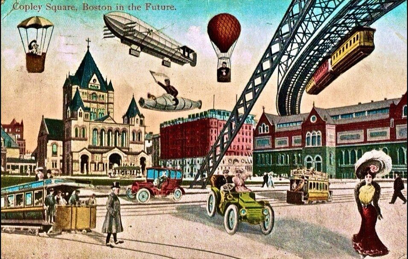 Wie nah ist dieses Zukunftsszenario an der Realität? - So malte man sich die Zukunft von Boston Anfang des 20. Jahrhunderts aus
