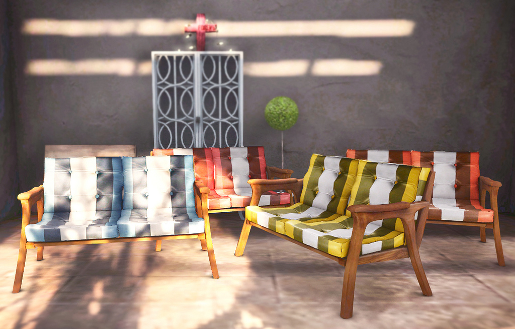 Stilecht: Sofas aus den Sechzigern z.B. als Terrassenmöbel