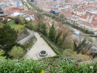Blick vom Schlossberg auf Graz, Foto (C) Irmgard Brottrager