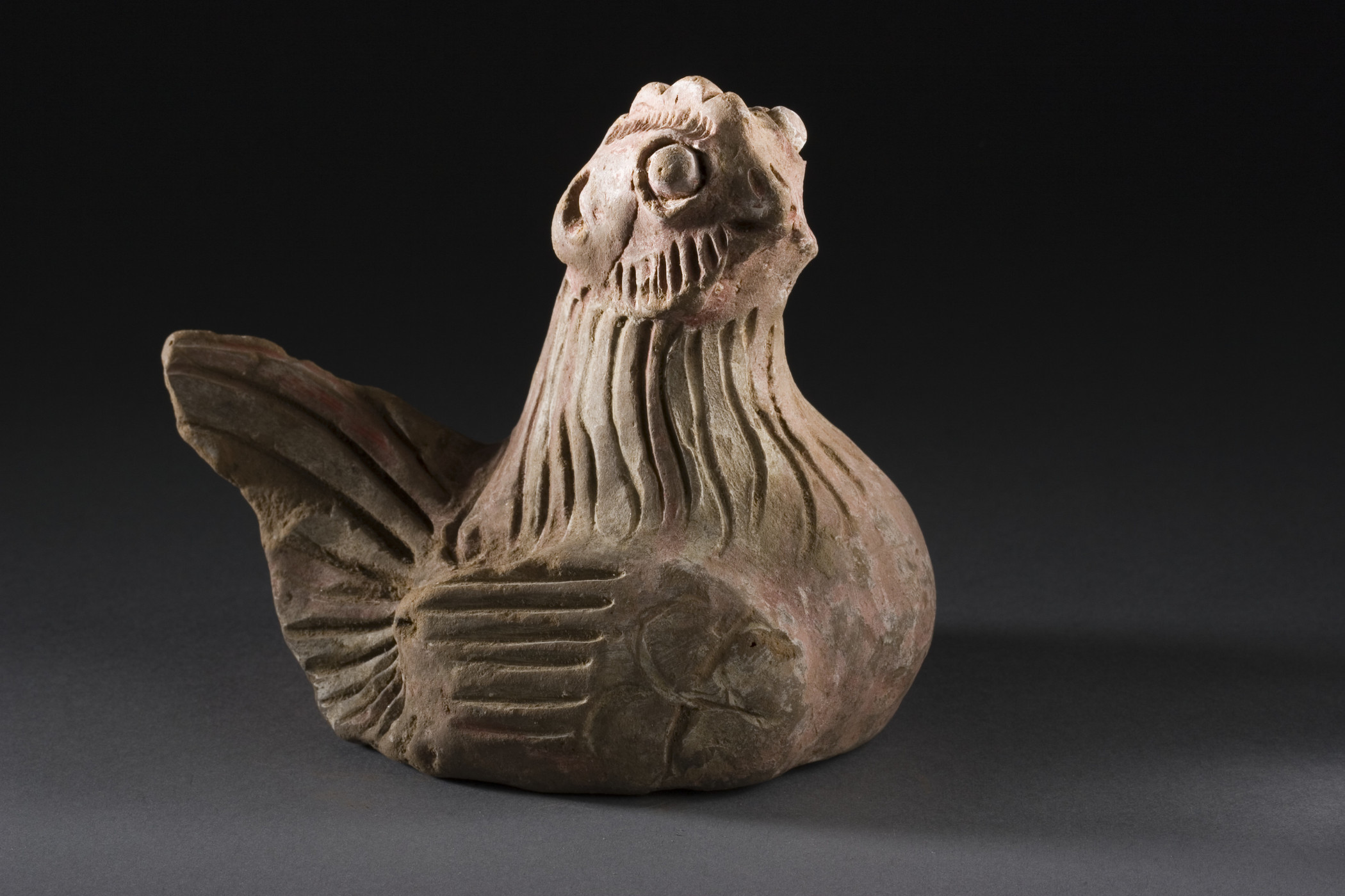 Hahn - Chinesisches Tierkreiszeichen, Skulptur aus der Yuan Dynastie, China, 1279-1368