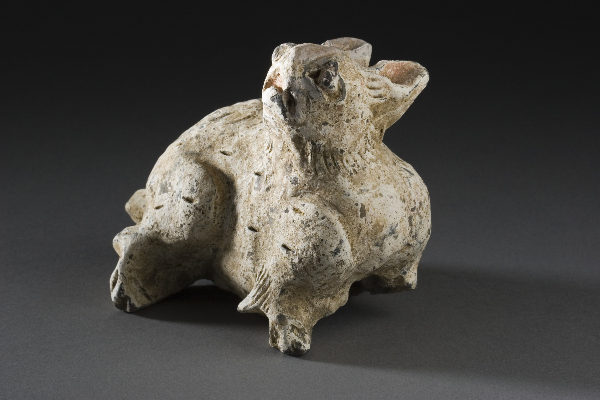 Hund - Chinesisches Tierkreiszeichen, Skulptur aus der Yuan Dynastie, China, 1279-1368